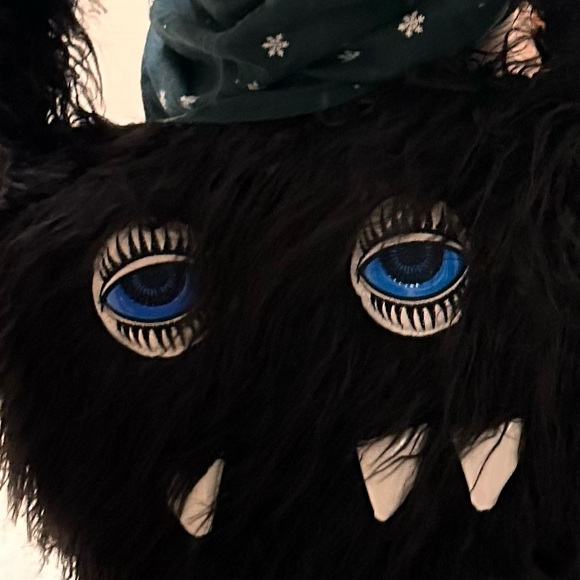 🍓[ Dolls Kill ] Trickz N Treatz Fuzzy Fiend Satchel Flap Purse - Picture 5 of 13